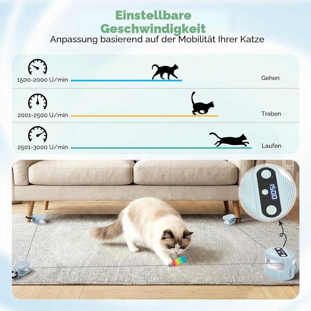Interaktives Katzenspielzeug für Drinnen, Automatisches/Ferngesteuertes Simuliertes Katzenjagdspielz