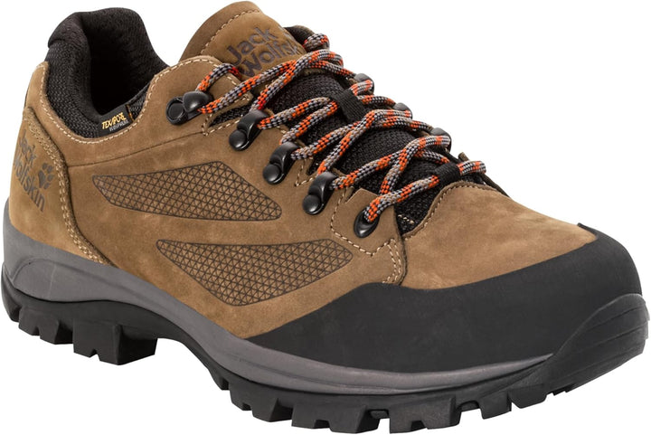 Jack Wolfskin Unisex Rebellion Texapore Low MWalking-Schuh 44 EU Brown Red, 44 EU Brown Red