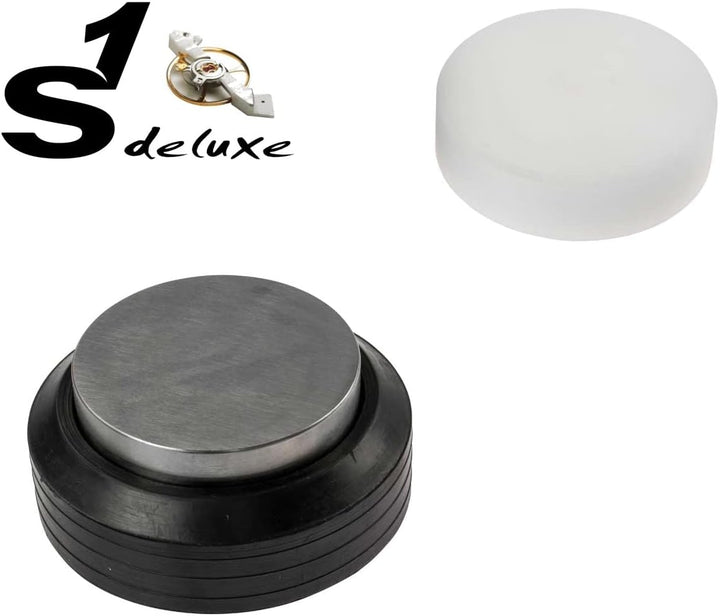 JEWELLERS BENCH BLOCK WITH RUBBER BASE STEEL BLOCK & NYLON BLOCK METAL WORKING DOMING DAPP by Blue S