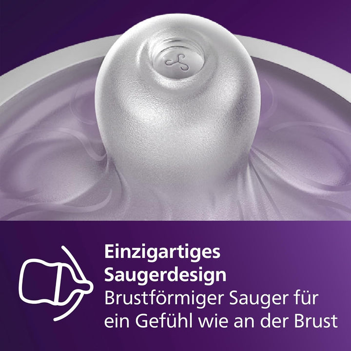 Philips Avent Natural Response Babyfläschchen mit 260 ml und Saugern mit mittlerem Nahrungsfluss (Du