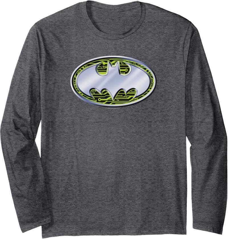 Batman Circuits Logo Langarmshirt