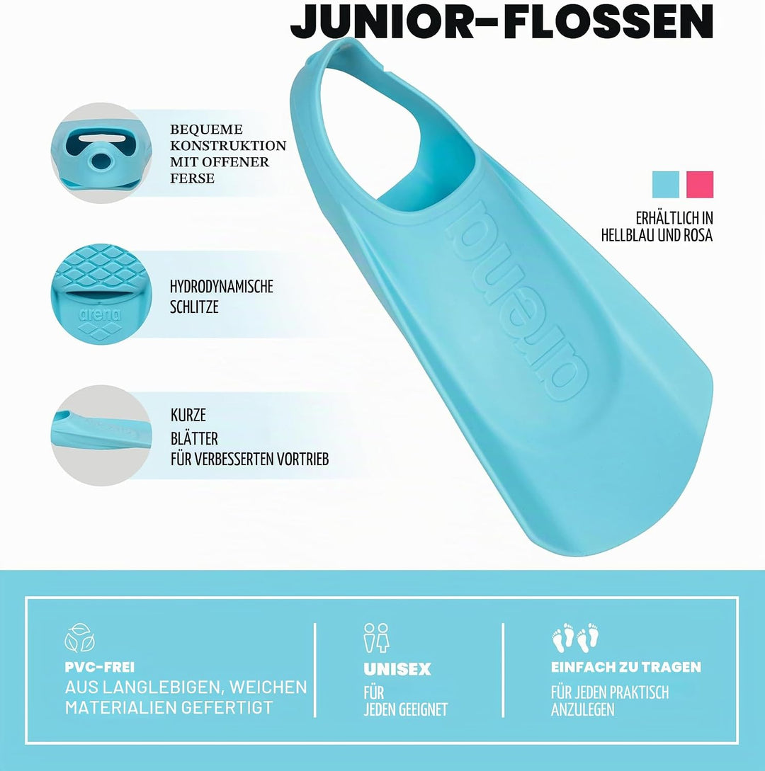 ARENA Unisex-Youth Fins Kids/Jr Trainings Ausrüstung 32-33 PINK, 32-33 PINK