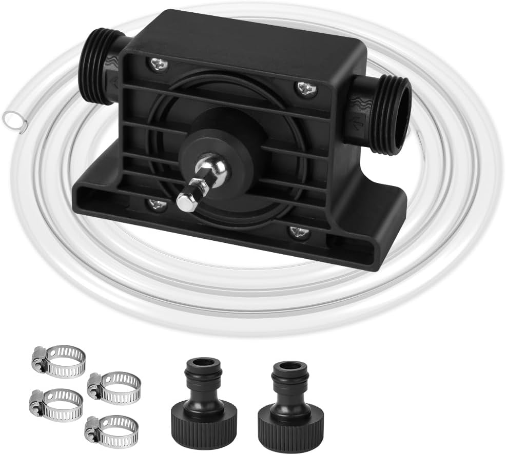 Flintronic Bohrmaschinenpumpe, Wasserpumpe, 900 L/H Selbstansaugende Transferpumpe, Akkuschrauber Pu