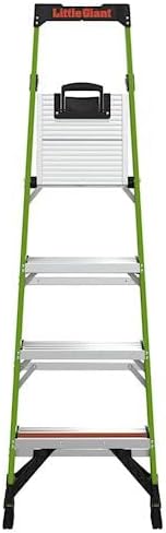 Little Giant MIGHTYLITE, 4 Steps Model - EN 131-150 kg Rated, Fiberglass Stepladder with Ground CUE