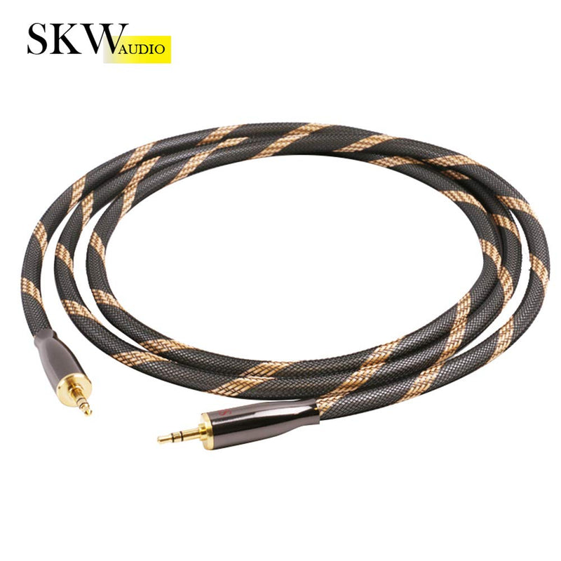 SKW Audiophiles AUX Kabel, 3.5mm Klinkenkabel mit 6mm Stereo Audiokabel für Subwoofer, Heimkino und