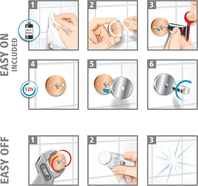 tesa ALUXX Eckablage für die Dusche, Aluminium, verchromt, rostfrei, inkl. Klebelösung, tiefer Boden