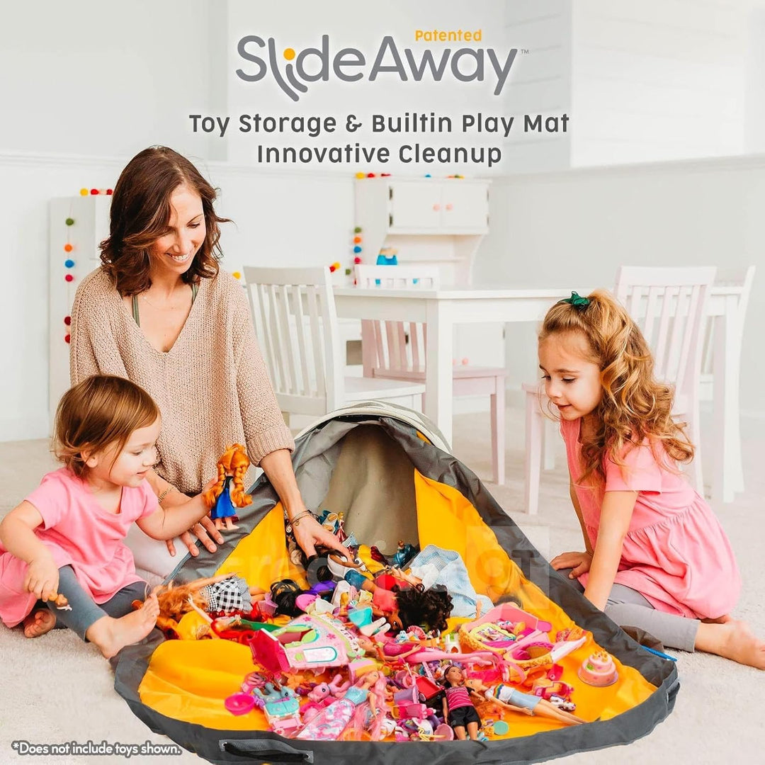 Creative Qt – Slideaway-Spielzeugaufbewahrungsorganisator und Spielmatte für Kinder – Aufbewahrungsb