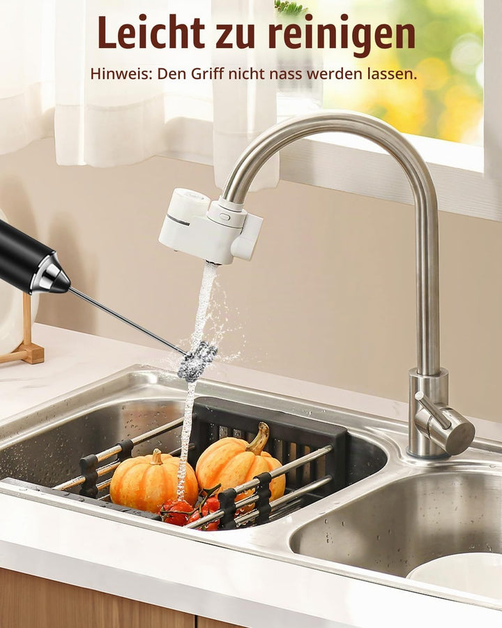 Milchaufschäumer Stab, Milchaufschäumer USB Elektrischer Milchaufschäumer Elektrischer Schneebesen,