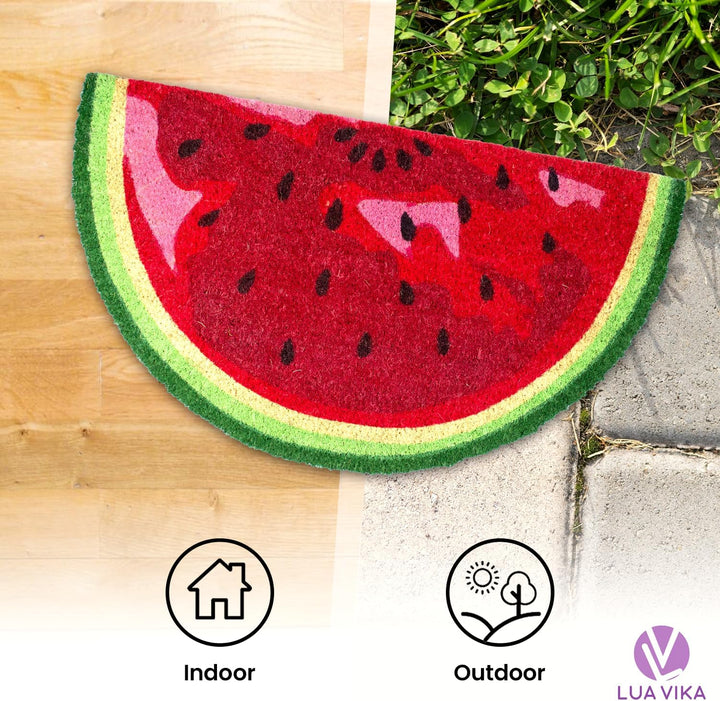 Fussmatte Kokos halbrund - Wassermelone - 40x70 cm - Fussmatte Aussen und Innen - Fussmatten Haustür