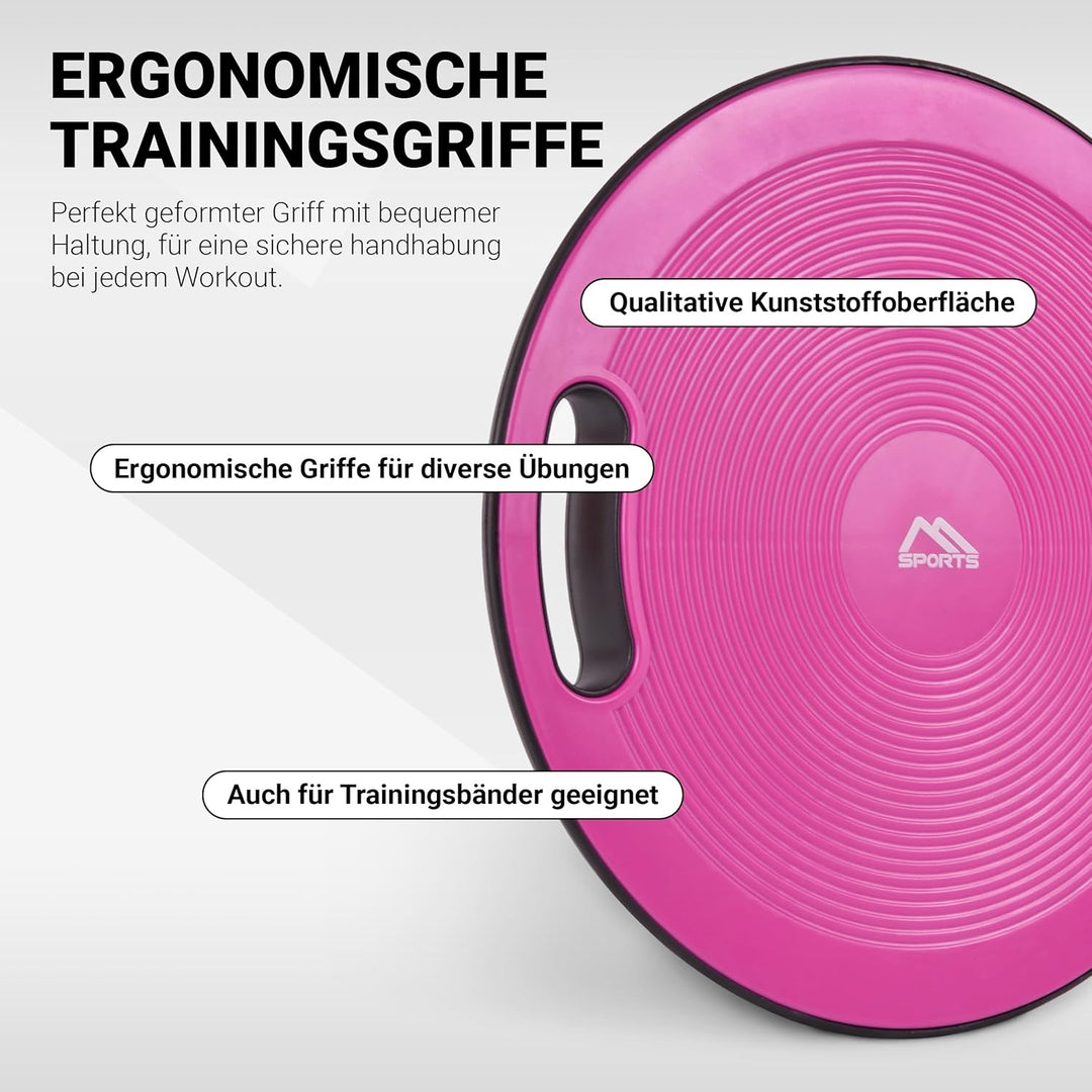MSPORTS Balance Board Premium 40 cm Durchmesser inkl. Übungsposter und Work Out App GRATIS - Therapi