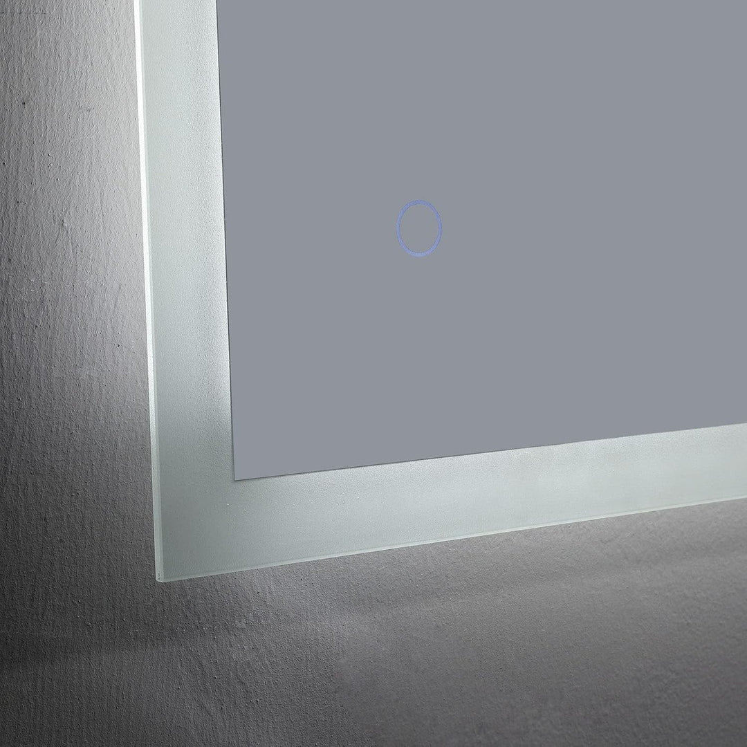 MEESALISA LED Badspiegel mit Beleuchtung 80x60 cm badezimmerspiegel mit beschlagfrei Touch warmweiss