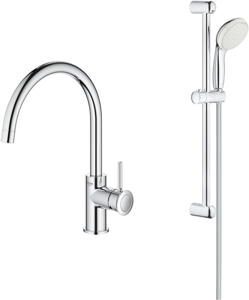 GROHE Start Classic - Einhand- Spültischarmatur & Tempesta 100 Brausestangenset (2 Strahlarten, glei