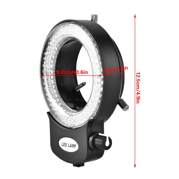 Ejoyous LED Ringlicht Mikroskop, Kamera Ringlampe Mikroskop Einstellbarer 144 LED Ring Light Illumin