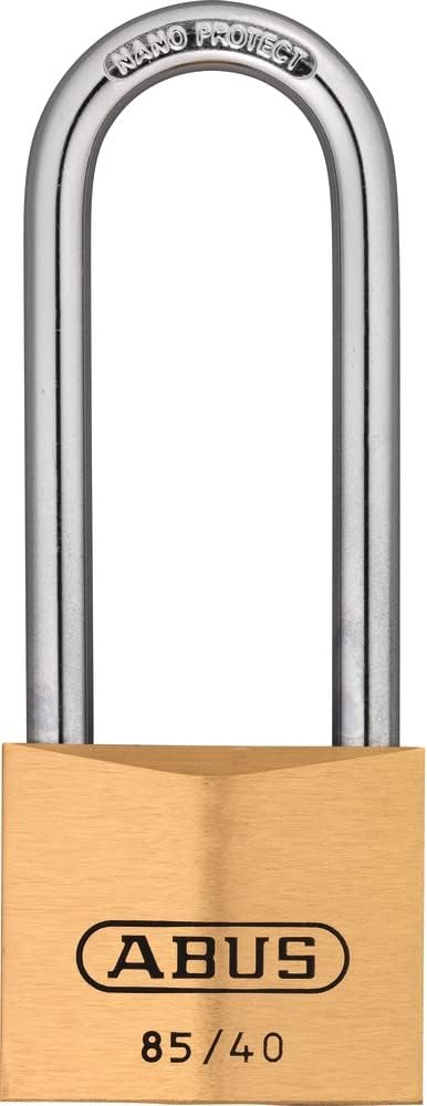 ABUS Vorhängeschloss Messing 85/40HB63 gl.-0706 - gleichschliessend und mit hohem Bügel - für Keller