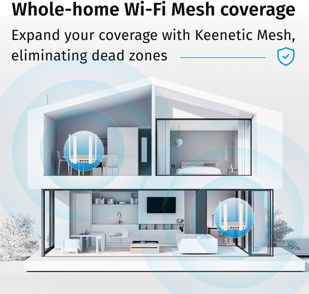 Keenetic Runner 4g (geeignet für Deutschland) N300 Mesh-WLAN-4G-Router mit einem 4-Port-Smart-Switch