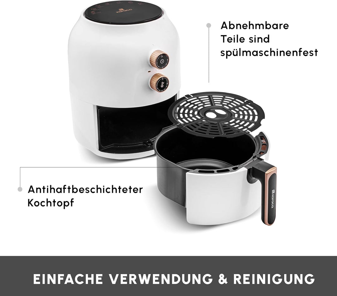 Karaca Multifry Heissluftfriteuse, Air fryer, einfache Reiningung, Energiesparend, gesund frittieren