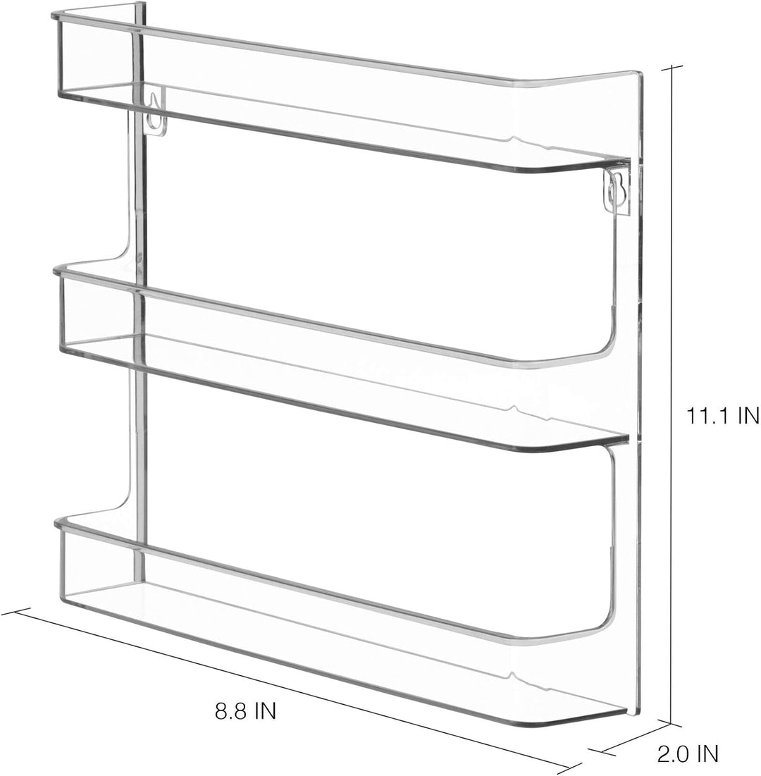 iDesign Clarity Nagellack-Wandregal, mit 3 Ablagen für Badezimmer, Schminkschrank, Schlafzimmer, tra
