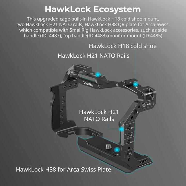 SMALLRIG R6 Mark II Kamerakäfig für Canon, Formschlüssiges Videokamera-Rig für Canon R6 Mark II, Ein