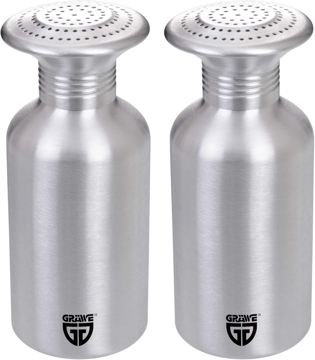 GRÄWE 2er Set Pommesstreuer aus Aluminium, Salzstreuer, Gewürzstreuer ohne Duft 2 Streuer, ohne Duft