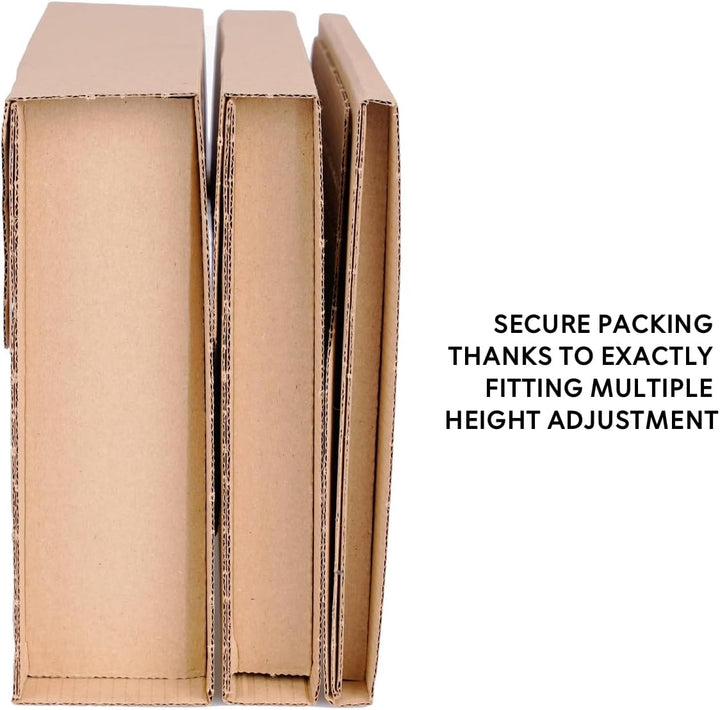 Buchverpackung 25 Stück selbstklebend, 600 x 400 x 10-85 mm, Universal Wickelverpackung 25 Stück 600