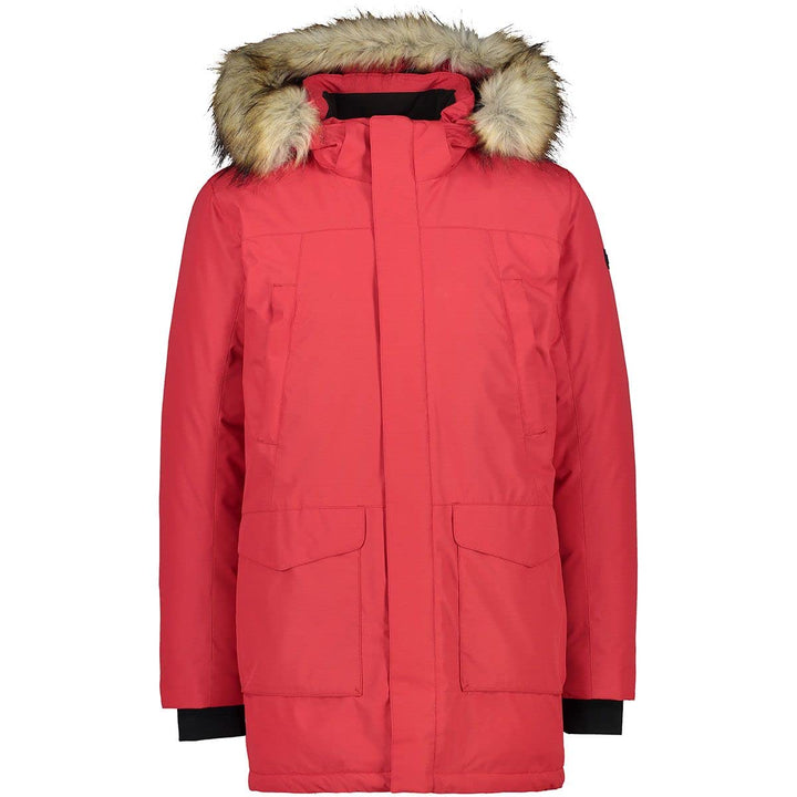 CMP Herren Pongee Dobby Long Parka Snap 48 Blood, 48 Blood