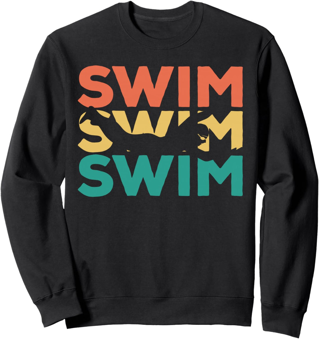 Retro Vintage Schwimmen Geschenk für Schwimmer Sweatshirt