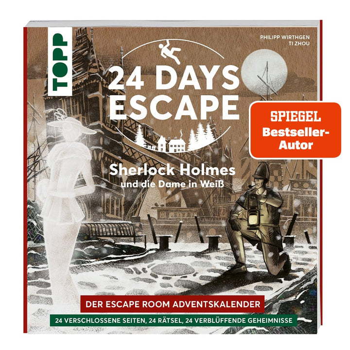 24 DAYS ESCAPE – Der Escape Room Adventskalender: Sherlock Holmes und die Dame in Weiss: 24 verschlo