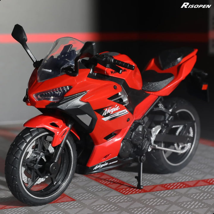 Massstab 1:12 Modell Motorrad Kompatible für Kawasaki Ninja 400 Kunststoff mit Druckguss Motorrad-Mo