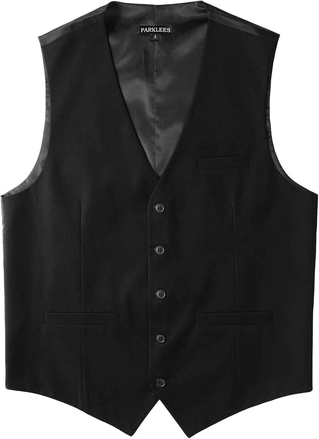 Herren Hipster Urban Design Business formelle Weste Slim Fit Anzug Smoking Kleid Weste, S Schwarz