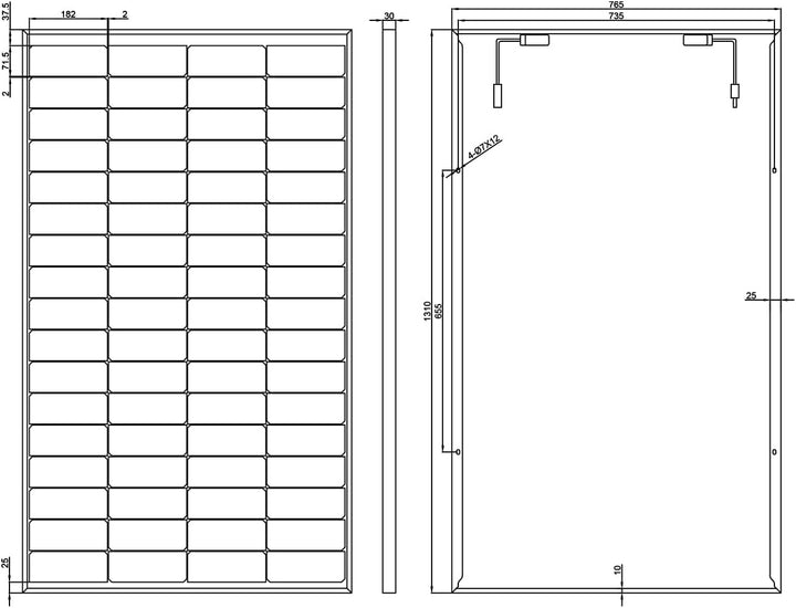enjoy solar® Bifaziales PERC Monokristallines Solarmodul, 182mm Solarzellen, ideal für Balkonanlage,