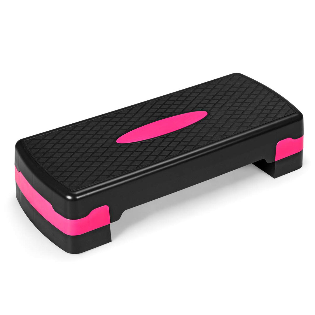 COSTWAY Höhenverstellbarer Aerobic Stepper mit Zwei Stufen von 10 cm und 15 cm, Steppbrett bis 250KG