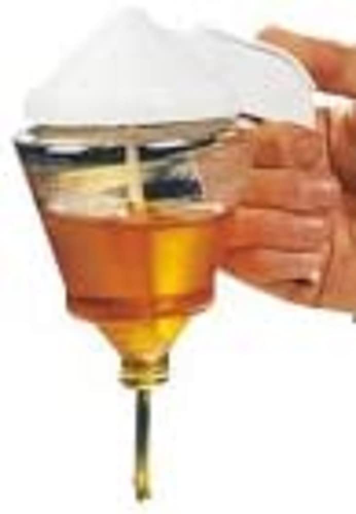 Fackelmann Honigspender, Honigtopf, Sirupbehälter zum Servieren von Honig und Sirup (Farbe: Weiss),