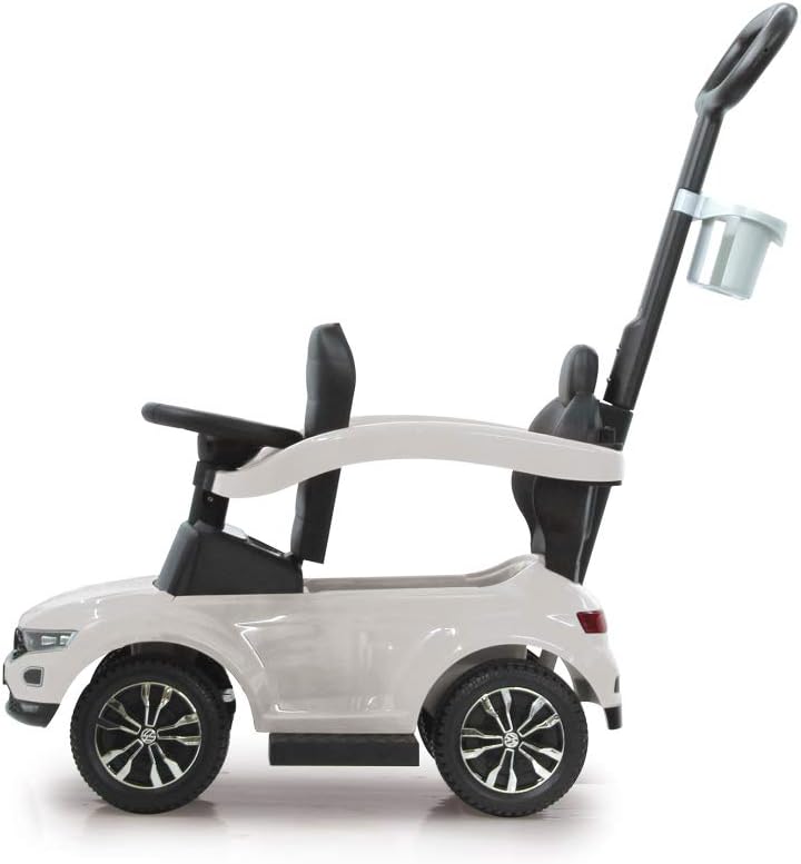 JAMARA 460463 - Rutscher VW T-ROC 3in1 - Kinderfahrzeug, Kippschutz, Kofferraum, Schub-und Haltestan