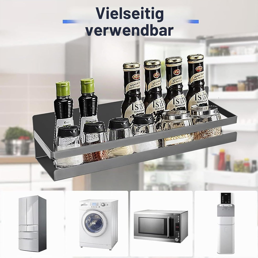 Uten Gewürzregal Kühlschrank Regal magnetisch, Gewürzhalter hängend ohne bohren Wandregal Gewürz Org