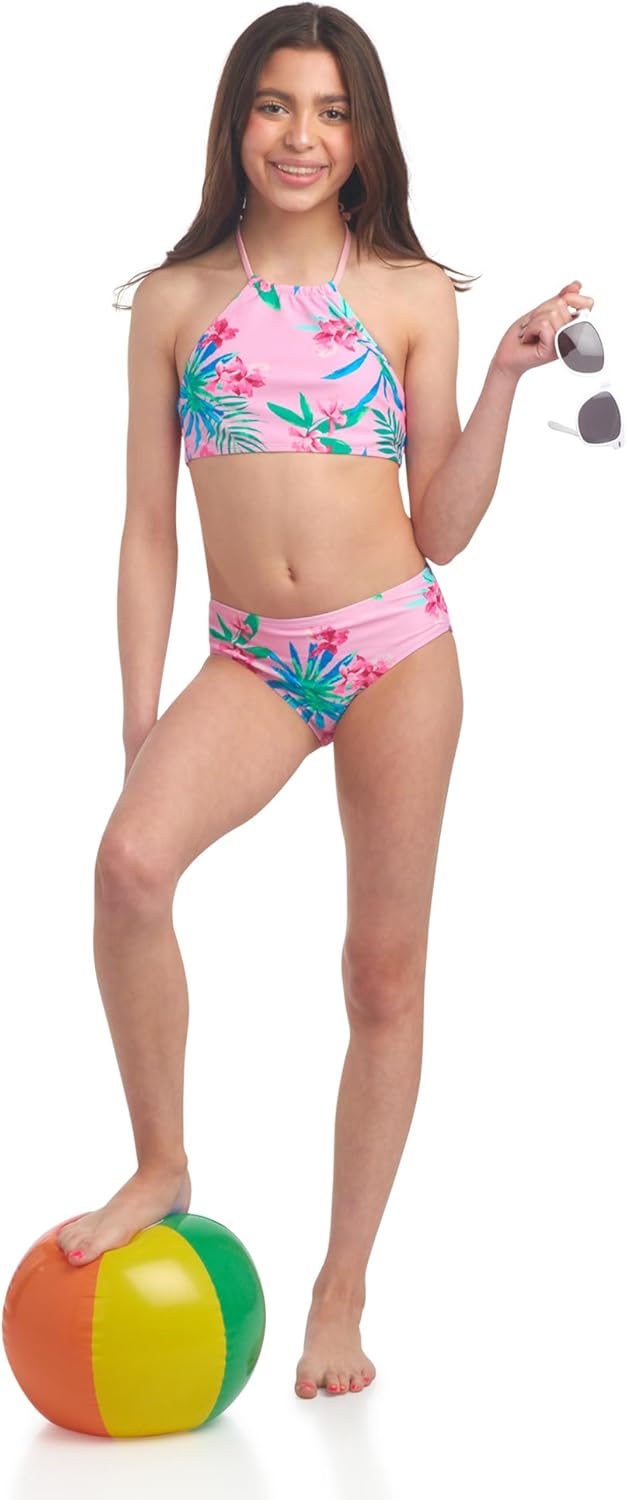Kanu Surf Mädchen Bikini-Set 6 Leonie, Geblümt, Pink, 6 Leonie, Geblümt, Pink