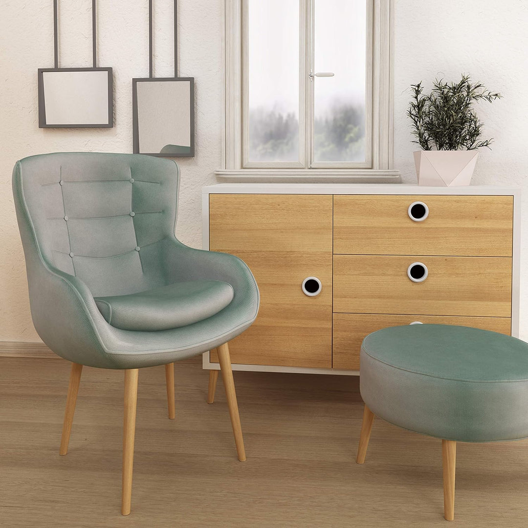 sossai® Holz-Möbelfüsse - Clif Round | Öl-Finish | Höhe: 45 cm | HMF1 | rund, konisch (gerade Ausfüh