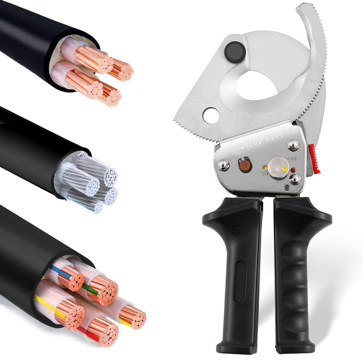 NEWTRY Ratschenkabelschneider, versenkbarer Griff XLJ-D-500 für 500mm2 Aluminium-Kupferdraht, NICHT