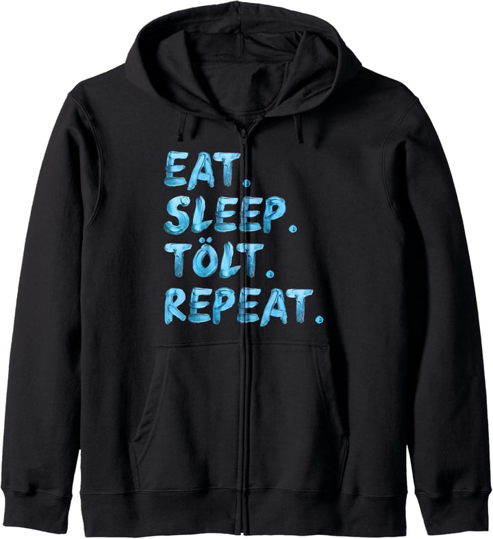 Isländer Pferde Reiter Eat Sleep Tölt Geschenk Isi Tölter Kapuzenjacke