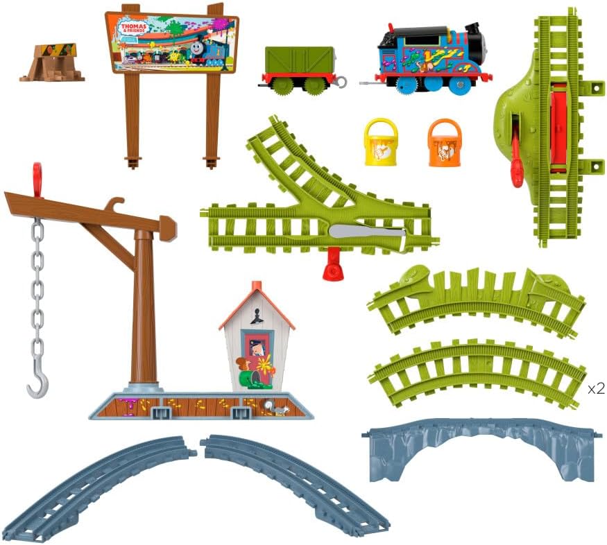 Thomas & seine Freunde, batteriebetriebenes Malfarbe-Zugset mit batteriebetriebenem Thomas und Wider