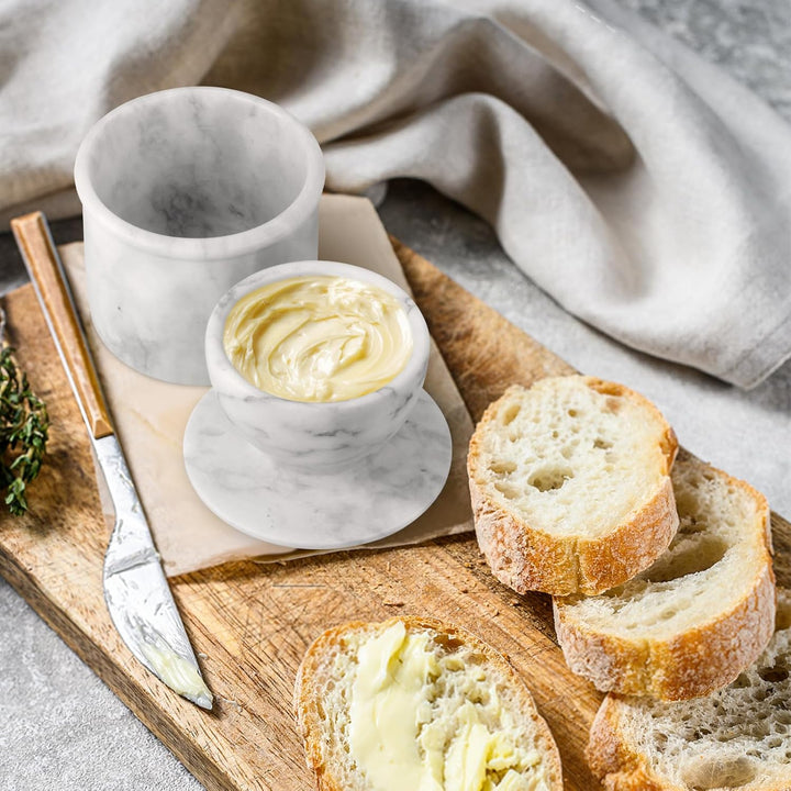 Butterdose Französische mit Deckel Marmor Butter Dose Butterfass Butterglocke Wassergekühlt Butterto