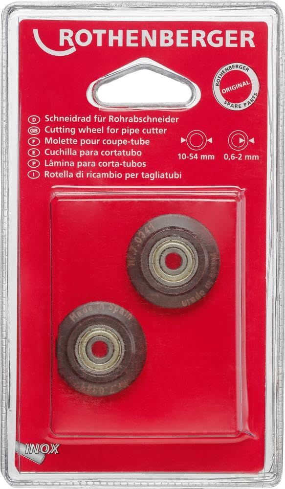 ROTHENBERGER 70341 INOX TUBE CUTTER Ersatz-Schneidrad, 6mm-60mm Arbeitsbereich Durchmesser, 1mm, 2 S