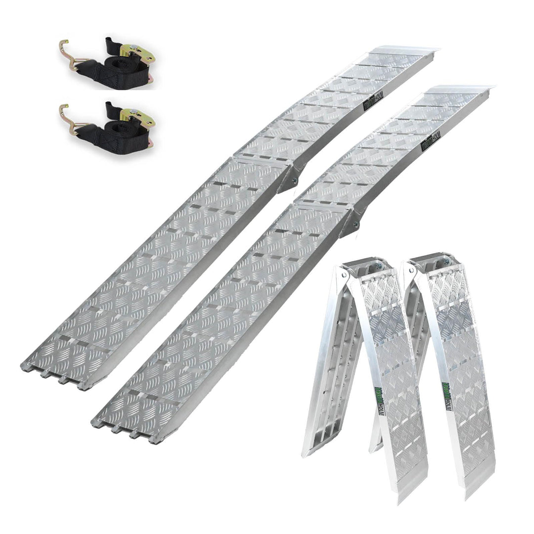 TRUTZHOLM 2 x Alu Auffahrrampe klappbar 226 cm Traglast 1360 kg Motorradrampen Verladerampen Heavy D