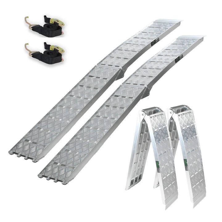 TRUTZHOLM 2 x Alu Auffahrrampe klappbar 226 cm Traglast 1360 kg Motorradrampen Verladerampen Heavy D