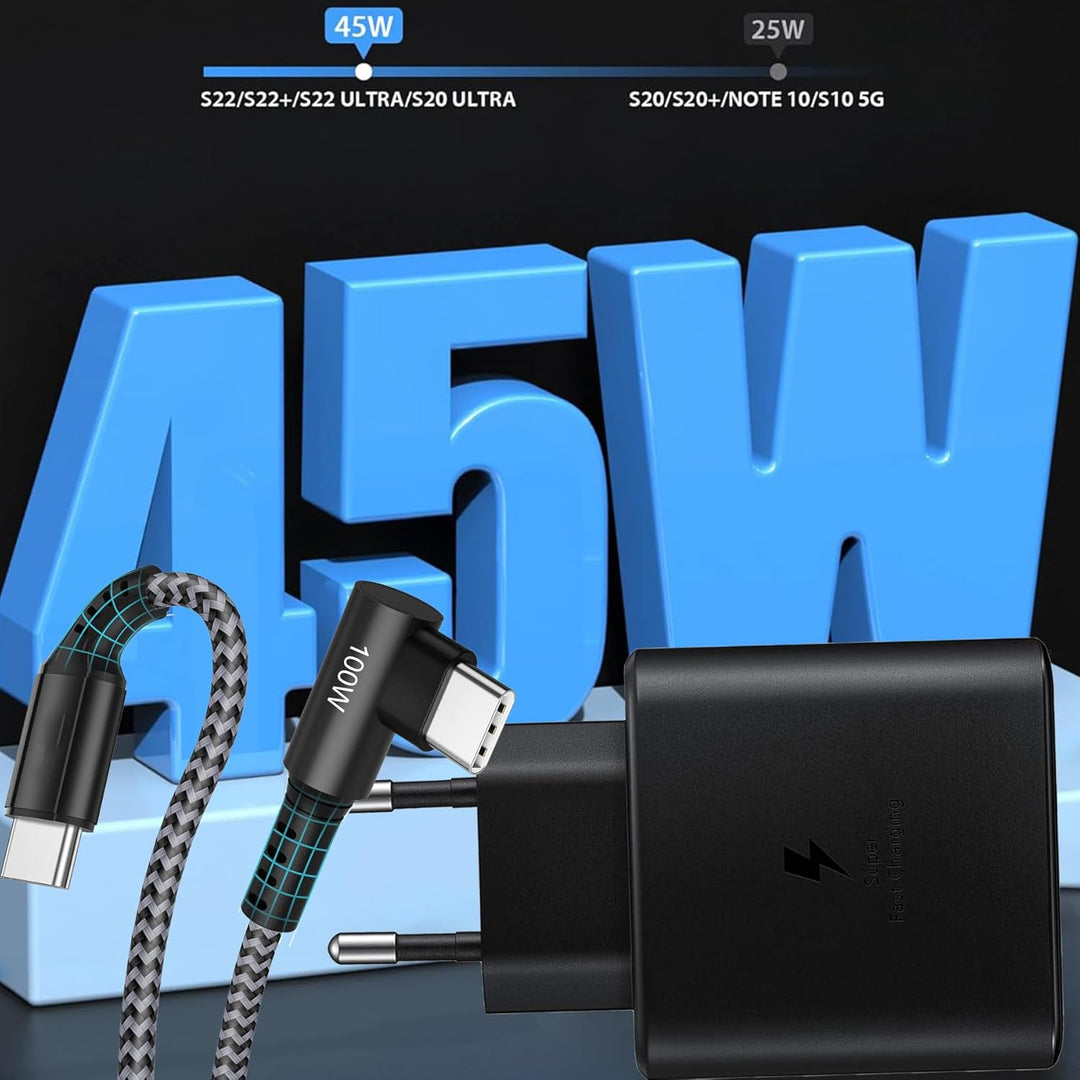45W USB C Schnellladegerät Super Fast Netzteil Ladegerät für Samsung Galaxy S23 S23+ S22 Ultra 5G S2