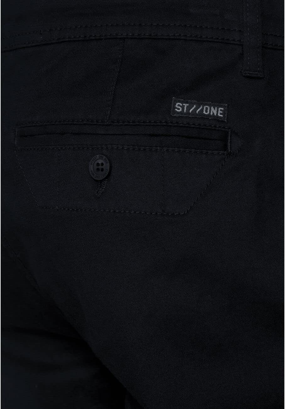 Street One MEN Herren D375837 Chinohose, Black, W38/L34