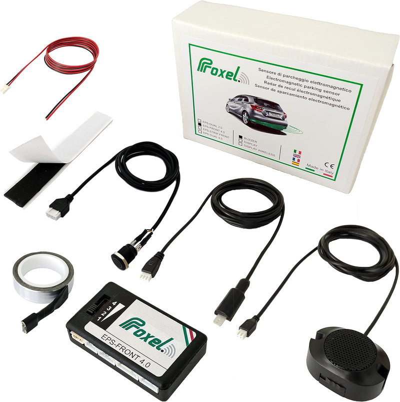 Proxel - Unsichtbare Elektromagnetische Parksensoren, Vorne + Hinten mit drahtloser Anzeige, ohne Bo