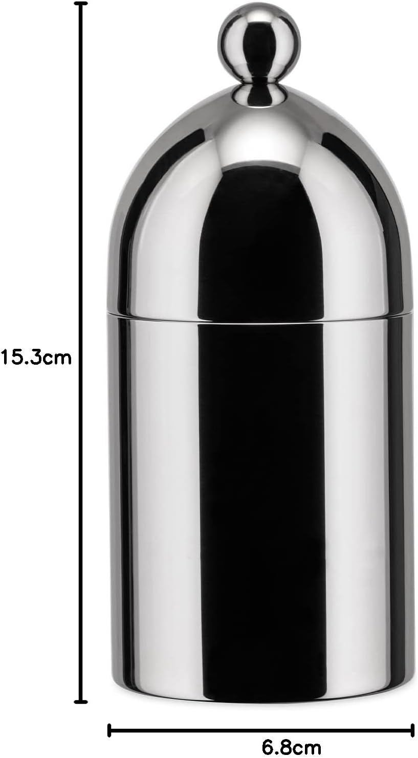 Alessi Zuckerdose mit Löffel aus Edelstahl 18/10 glänzend poliert, 14.5 x 7 x 13.5 cm