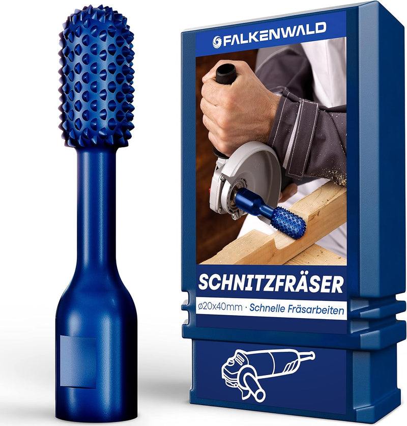 FALKENWALD® Zylinderfräser Holz Fein 25mm - Winkelschleifer Zubehör für Holzbearbeitung - Frässcheib