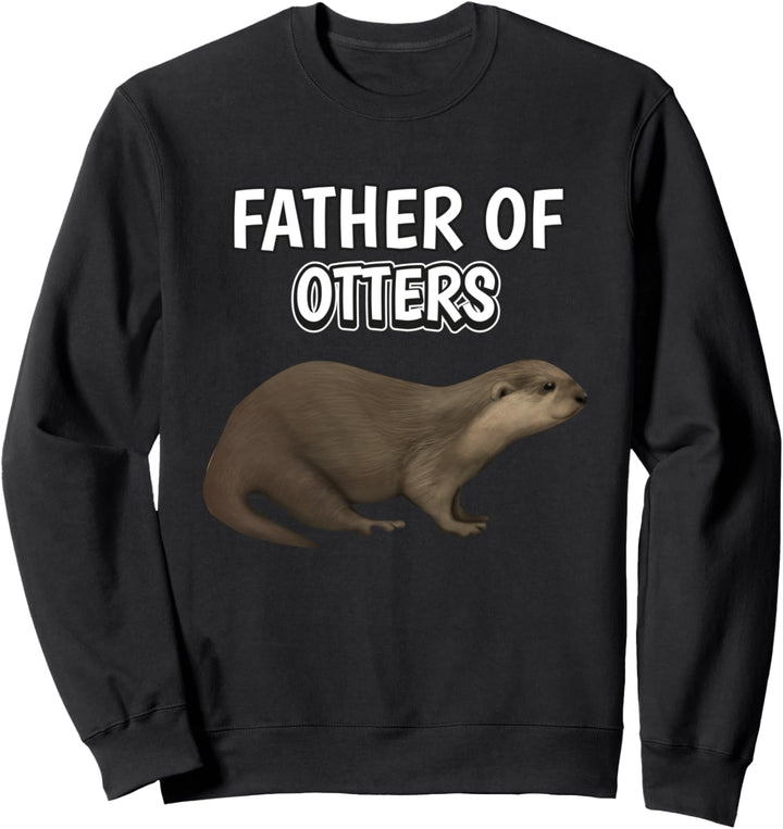 Herren Jungen Father Of Otters Papa Vatertag Otter Sweatshirt