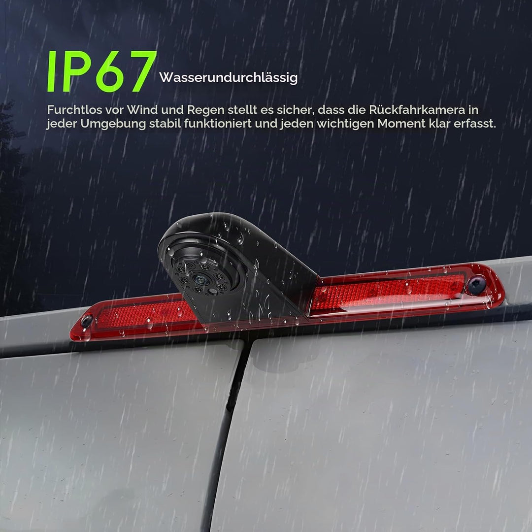 SIXWIN 720P Rückfahrkamera mit Bremsleuchte, Auto Rückfahrkamera für Mercedes Sprinter 2006-2019,140